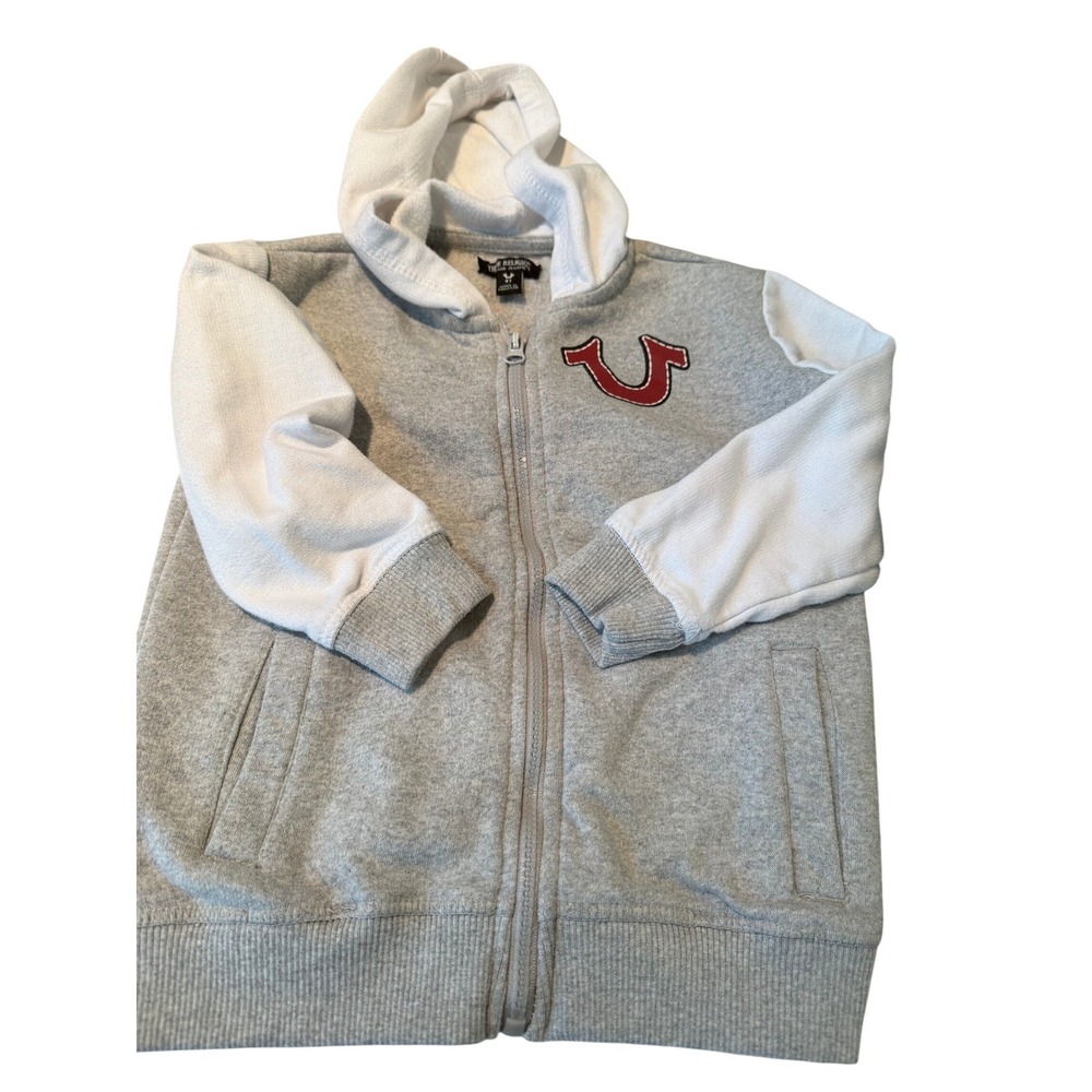 True Religion Kids 4T Zip Up Hoodie + Onesie with Frenchie Cute Hip‎ Hop - Picture 2 of 5
